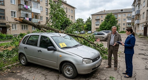 В Юрьевце управляющую компанию обязали возместить ущерб за упавшее на автомобиль дерево