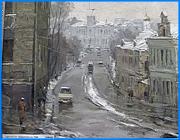 ></p><p class=c_tn>Во вторник открылась выставка, посвященная дню города Иваново-Вознесенска. Напомним, что по историческим документам он основан 2 августа 1871 года. Авторы выставки решили, что эту дату нельзя забывать, и приурочили к ней 11 живописных полотен, посвященных современному Иваново-Вознесенску.</p><p class=c_tn>Спор о том, как называть город Иваново или Иваново-Вознесенск, отразился и на поле живописи. Часть пришедших на выставку не хотела признавать историческое название. Другая часть четко разделяла - здесь изображено Иваново, а здесь - Иваново-Вознесенск. Но подавляющее большинство, в том числе и организаторы, поддержало дореволюционное имя города. Директор галереи «Парабола» Людмила Соколова рассказывает: «Городу дано имя. Оно дано при его рождении. Вот, поэтому, я думаю, когда его меняют, что-то меняется в городе, а когда возвращаемся к истокам, я думаю, мы возвращаемся к своему такому исконному, русскому, родному. К тому, с чего город начинался». По количеству работ выставка оказалась достаточно скромной. 7 художников представили 11 своих полотен. Город, представленный на выставке, по-импрессионистически размытый, но в мелких и отрывистых мазках каждый участник открытия смог разглядеть тот неповторимый кусочек Иваново-Вознесенска, который знают все. «Показан центр. Можно сказать, что здесь каких-то окраин не увидишь. Даже перекличка идет зданий, улиц. Примерно художники топчутся в одном месте», - отмечает художник Александр Климохин. Александр Климохин - единственный автор этой выставки, пришедший на открытие. Здесь представлена только 1 его работа. Художник признается, что изображенный им фрагмент города он видит 360 дней в году. </p><p class=c_tn>«Это конкретное место. Это не обобщенный образ города. Это место напротив гостиницы Турист. Почему это место? Там я хожу в мастерскую», - говорит Александр Климохин. По технике исполнения представленные работы не похожи друг на друга, - говорят организаторы, - но их объединяет любовь к городу. Посетители выставки отметили, что Иваново-Вознесенск на полотнах ивановских художников гораздо ярче и красочнее.</p><p class=c_av>Вячеслав Герасимчук.</p>
	
		<div class=