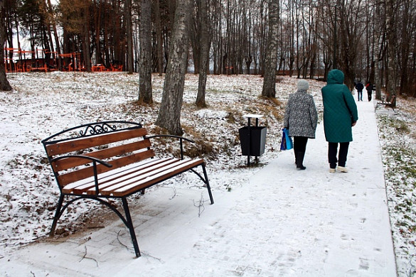 В Наволоках завершился первый этап благоустройства городского парка
