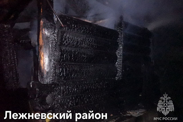 В Лежневском районе при пожаре пострадал 81-летний мужчина 