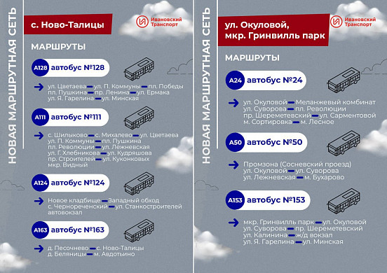 Новый проект маршрутов транспорта в Иванове