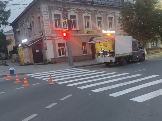 В Иванове «зебры» рисуют по ночам