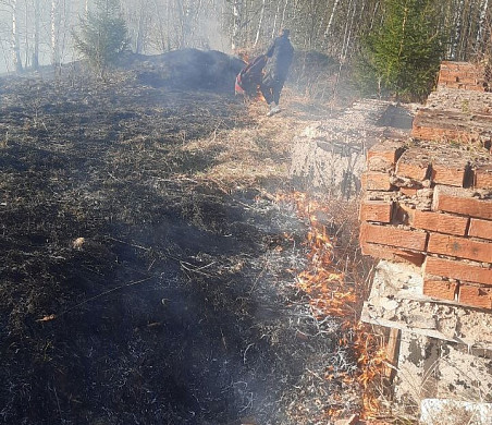  В Ивановском районе из-за неисправного трансформатора загорелась трава 