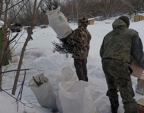 Кинешемцы отправили новогодние елочки в зону СВО