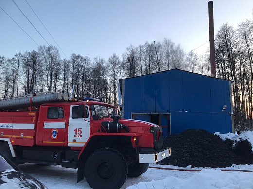 В Шуйском районе произошел пожар в котельной