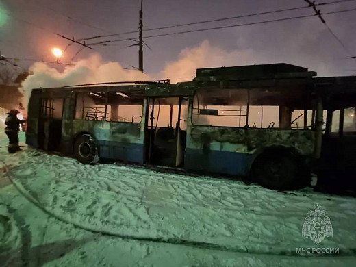 В Иванове горело троллейбусное депо
