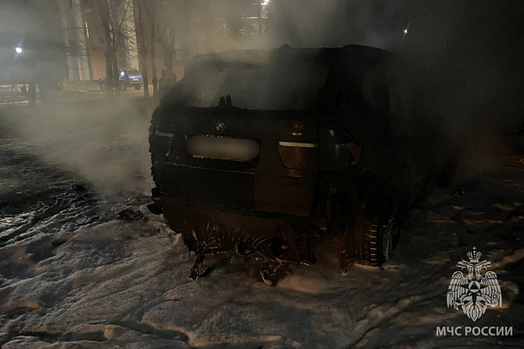 В Новом Леушине сгорел автомобиль BMW