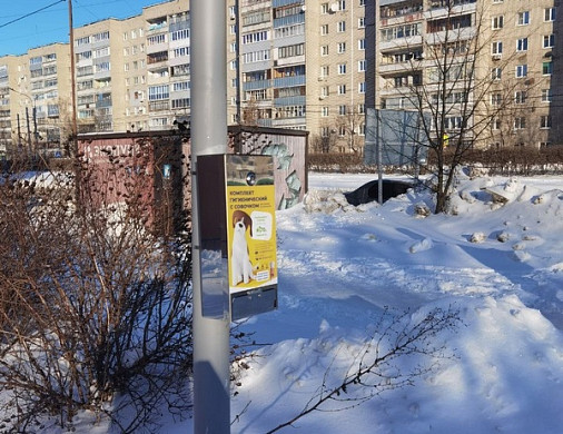  В микрорайоне Московский появились диспенсеры с пакетами для собачьих фекалий 