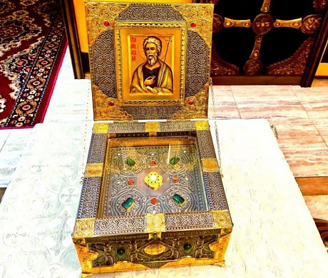 В храм при ивановском онкодиспансере прибыли мощи Андрея Первозванного