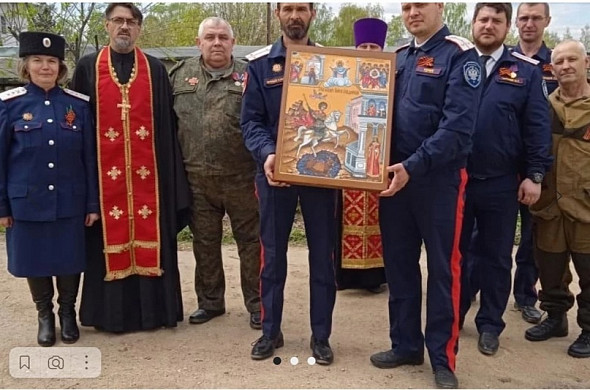 В кинешемской Казачьем храме освятили икону Георгия Победоносца