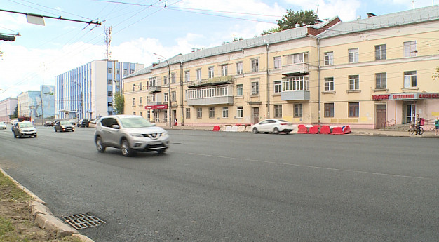 Разметку на отремонтированной Лежневской улице в Иванове нанесут позже