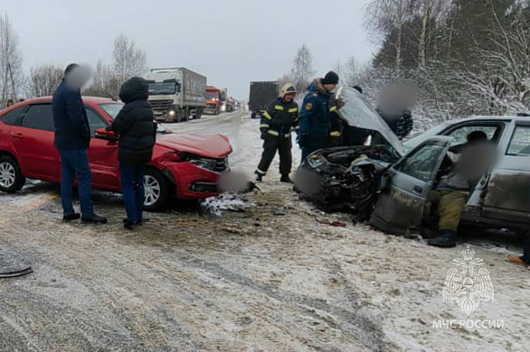Тройное столкновение произошло в Шуйском районе 