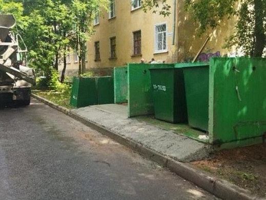  После жалобы губернатору на улице Шувандиной оборудовали контейнерную площадку 