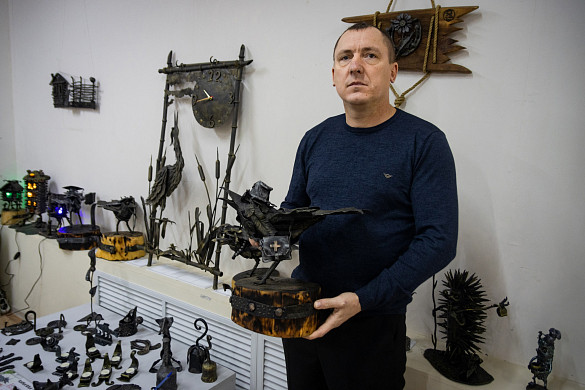 В Юже открылась выставка кузнеца Дмитрия Чистякова