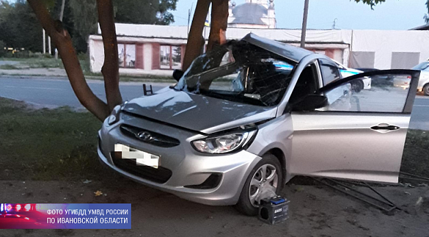 В Комсомольске водитель иномарки погиб, врезавшись в дерево