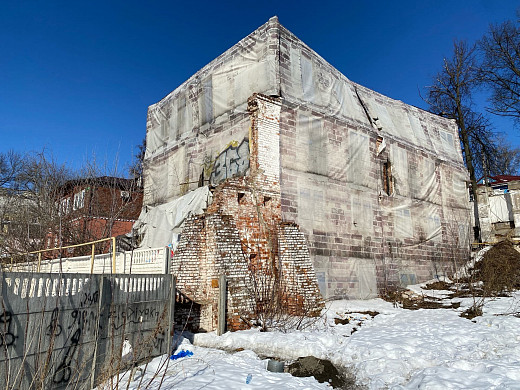  Из опасного здания в центре Иванова не могут отловить агрессивных собак 