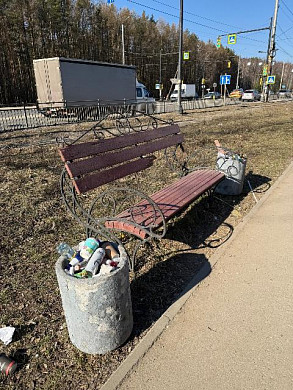 На Кохомском шоссе переполнены урны
