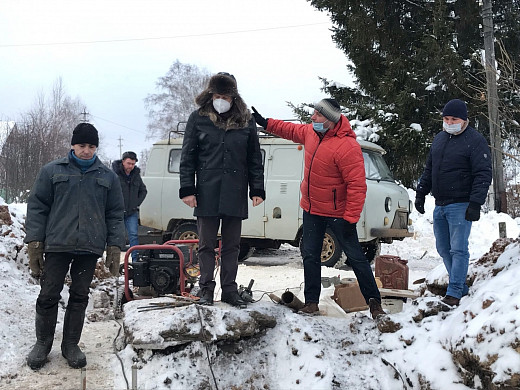  В Палехе центральный водопровод не выдержал напора 