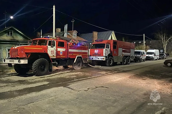Вечером в Шуе тушили частный дом