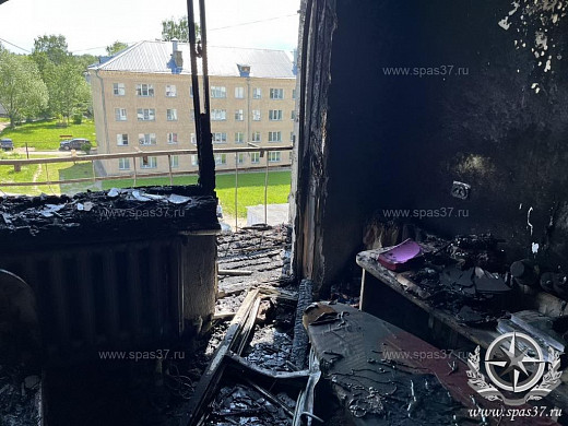  В Тейкове на пожаре пострадали двое детей 