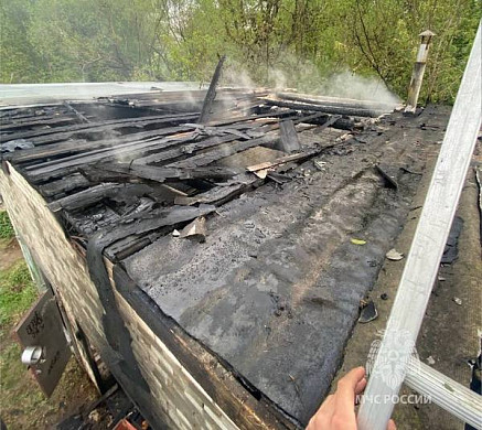 В Кохме в результате поджога сгорел гараж