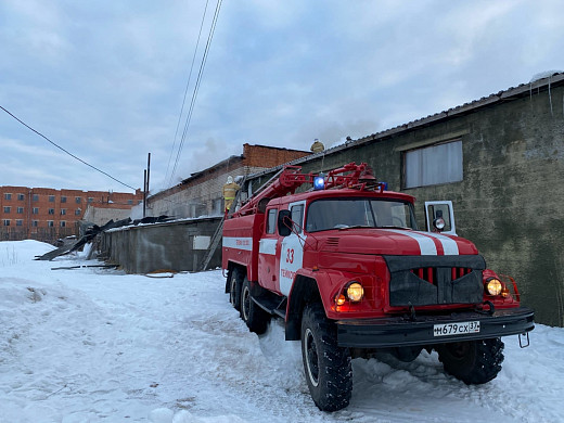 В Тейкове произошел пожар на производстве