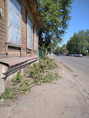 Последствия урагана на ул. Кузнецова не могут убрать уже 3 дня