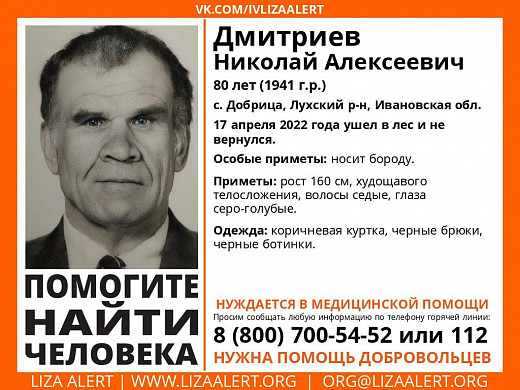 В Ивановской области пенсионер ушел в лес и не вернулся