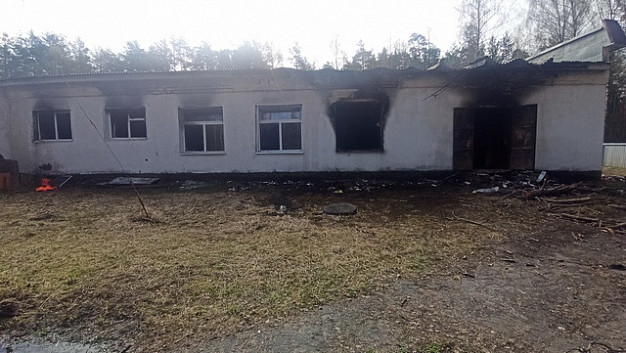 В Ивановской области снова горел бывший ресторан 