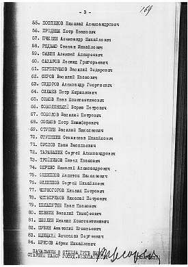 Списки ивановцев, расстрелы которых были санкционированы лично Сталиным 