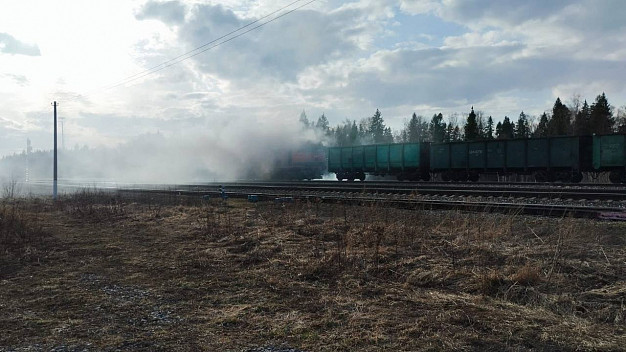 В Ивановской области загорелся тепловоз