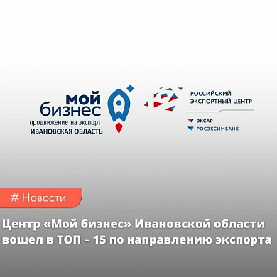  Ивановский «Мой бизнес» поднялся почти на 20 позиций в рейтинге Российского экспортного центра 