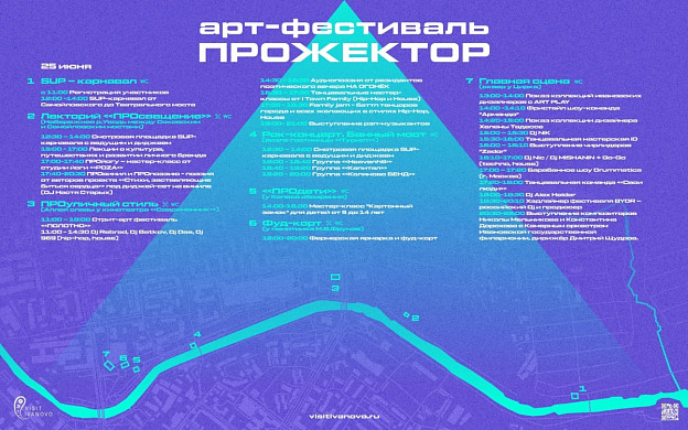 Открытые тренировки, фестиваль «Прожектор», День города Кинешмы, рок-концерты и « konstrucтивизм»