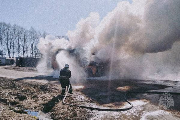  В Ивановской области сгорел школьный автобус 