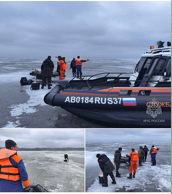 В Ивановской области спасли со льдины 6 рыбаков