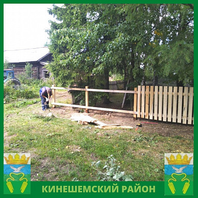 Казаки во главе с атаманом помогли музею Маршала Василевского в Кинешемском районе