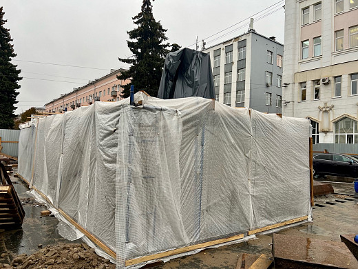 В Иванове началась сборка постамента памятника Ленину