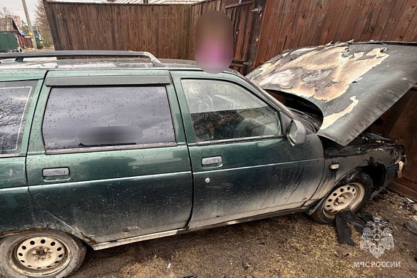 В Иванове у автомобиля «ВАЗ 2111» обнаружился пламенный мотор
