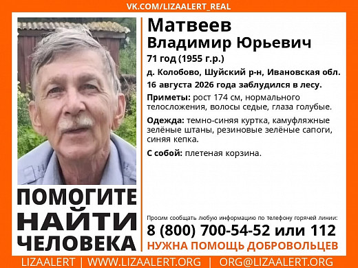 В Шуйском районе 71-летний мужчина почти сутки блуждает по лесу