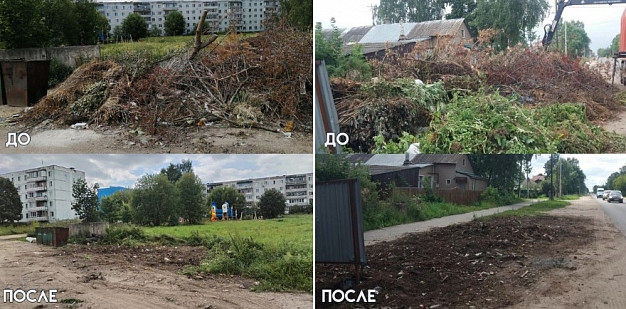 За неделю с улиц Кинешмы вывезли 1000 кубометров веток и мусора