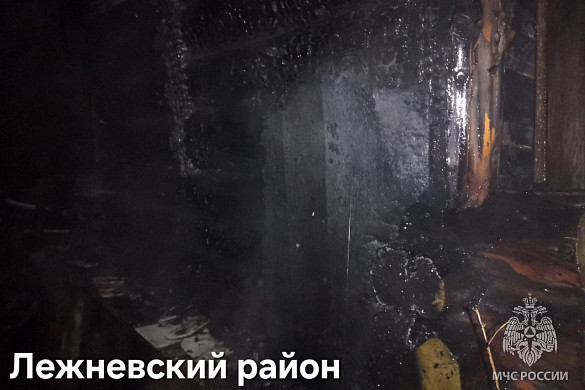 В Лежневском районе при пожаре пострадал 81-летний мужчина 