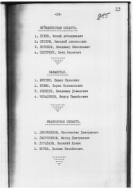 Списки ивановцев, расстрелы которых были санкционированы лично Сталиным 