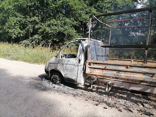 На трассе в Ивановской области сгорел грузовик