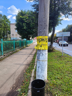 Шуянин получил штраф за расклейку объявлений в неположенном месте