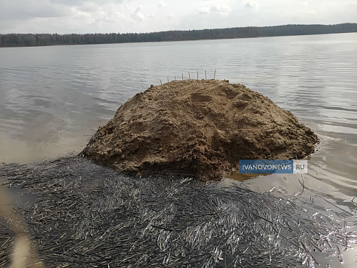 В Уводьском водохранилище на месте крушения АН-22 появился стихийный мемориал