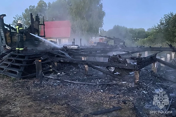 В Ивановском округе дотла сгорел частный дом 