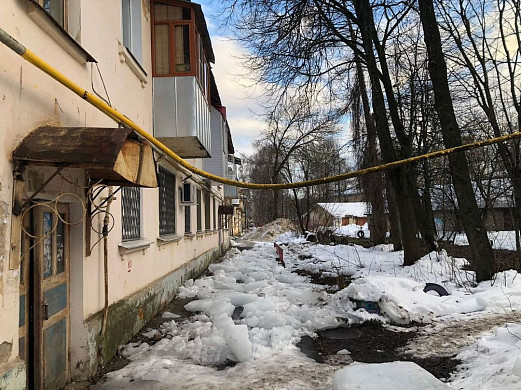 В Иванове сход наледи с крыши дома разорвал газовую трубу