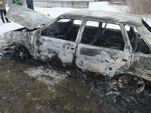В Ивановской области мужчина сгорел в машине - ФОТО