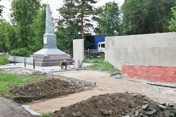 В Васильевском благоустраивают мемориал воинской Славы