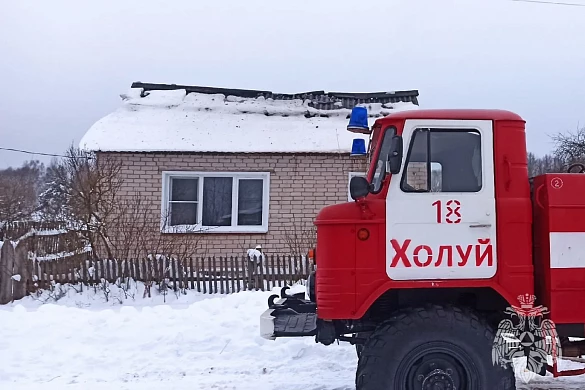В деревне Селищи на пожаре пострадал 54-летний мужчина